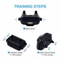 Pet  Training Collar Remote Electric Shock Vibration Rechargeable Rainproof Blue LCD For 3 s anti barking device 1 black. 