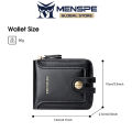 MENSPE Short Wallet Folding Leather Purse Men Wallet Soft PU Wallet Man Paragraphs Short Wallet Multi-Card Position ID Credit Cards Holders Coin Bag Business Wallets. 