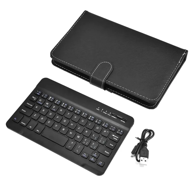 Bluetooth%20Mini%20Wireless%20Keyboard%20with%20PU%20Leather%20Case%20for%20Smartphone%20Tablet%204.5%20Inch%20-%206.8%20Inch%20Rechargeable%20Easy%20to%20Use%20Black%20-%20Image%204