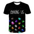 Boys Girls Cartoon Print T-shirts Kids Among us T Shirt For Boys Children Summer Short Sleeve Hip Hop T-shirt Game Tops Clothing.