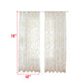 Migeet Sheer Curtains Feather Print Window Screen Curtains for Living Room Window Patio Door 1 Panel 40"x79".