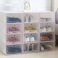 EF Durable Plastic Drawer Boxes Case Transparent Shoes Box Home Organizer.