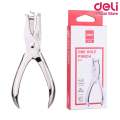 Deli E0114 One Hole Punch is a durable, all-metal handheld tool designed for office and school use.