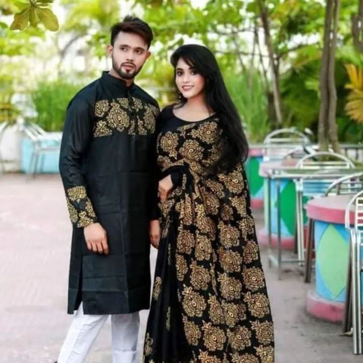 Dhupian%20Sarees%20And%20Dhupian%20Punjabi%20For%20Combo%20Couples%20Clothing%20And%20Punjabi%20-%20Sari%20-%20Image%203