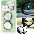 2Pcs Car Mirror HD Convex Round Shaped Blind Spot Mirror for car and motorcycle Rear Side Mirror 360 Degree. 