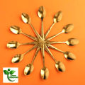 Luxury Gold Color 6 Piece Tablespoon Stainless Steel Spoon Set - Elegant And Durable Cutlery Set.