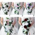 2pcs Wedding Hand Bouquet Bridal Holding Artificial Flowers White.