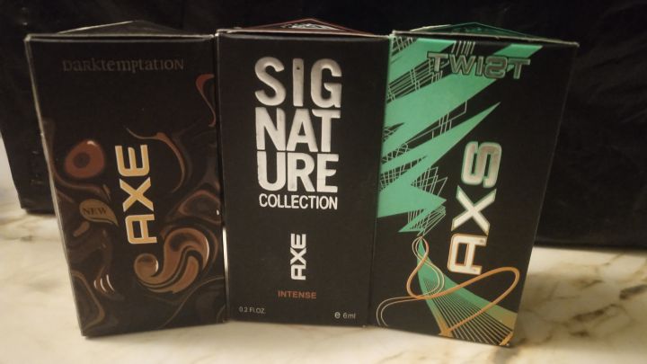 Combo of A.X.E Signature,  A.X.E Twist &  A.X.E Dark Temptation  By Al Farhan Concentrated Perfume Oil Long Lasting Fragrance - 6ml+6ml+6ml