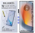 Motorola Edge 50 Fusion 5G (A+ GRADE) Premium UV Tempered Glass Screen Protector Curved with Liquid Glue and UV Light -Transparent Clear. 