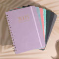 2025 Planner Management Portable Leather Notebook A5 Cover Diary for Office Student Personal Travel Professional. 