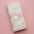 Sanrio Sweet Kawaii My Melody Zipper Coin Purse Cute Cartoon Kuromi Fashion Mobile Phone Bag Multi-Card Wallet Gifts for Girls N.W-10. 