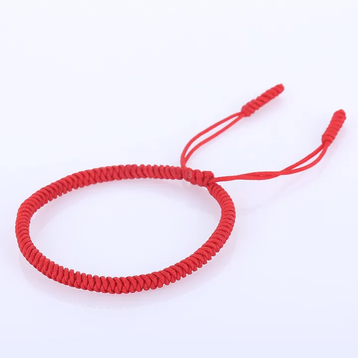 Ethnic%20Style%20Handmade%20Braided%20Knot%20Adjustable%20Red%20Silk%20String%20Cord%20Tibetan%20Buddhist%20Women%20Lucky%20Bracelets%20-%20Image%202