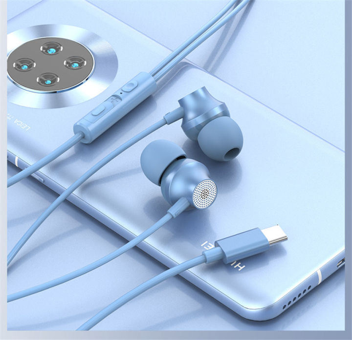 2023%20New%20In-Ear%20Wired%20Earphones%203.5mm%20Round%20Mouth%20Type-C%20Flat%20Mouth%20Earphones%20Metal%20Heavy%20Bass%20Earbuds%20Blue/Pink/White/Black%20-%20Image%202