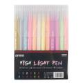 Large Capacity Highlight Water Pen 0.5mm Syringe Watercolor Pen Fine Art Highlight Pen Painting Template Pen 12 Colors/set. 