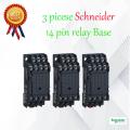 3 Pieces Schneider relay socket base 14 pin. 