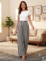 Cotton Viscose Loose Fit Flared Wide Palazzo Plazo Pants for Women.