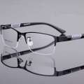 +200 (+2) lens power degree ready power men high quality half -rim optical frame. 