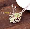 Women Girls Flower Hair stick/Hair pin with Crystal Tassle Chain Flower by Zayan fashion.