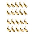 Right Angle Spade Fork-20 x Spade Adapter Plugs-gold. 
