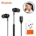 MCDODO HP-3480 Lightning Jack MDD HiFi Stereo Wired Headphone iPhone Earphone With Mic And Volume Control For iPhone 15 14 Pro Max. 