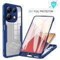 Phone case Xiaomi Poco M6 Pro M6Pro M 6 4G Transparent Protector with Mobile phone Film Cover Double Protect shield Full Cover Armor Cover cases. 