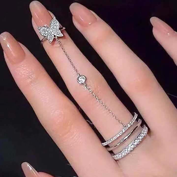 Butterfly%20%20Double%20Finger%20Chain%20Rings%20For%20Women%20-%20Ring%20SIlver%20Color%20-%20Image%204