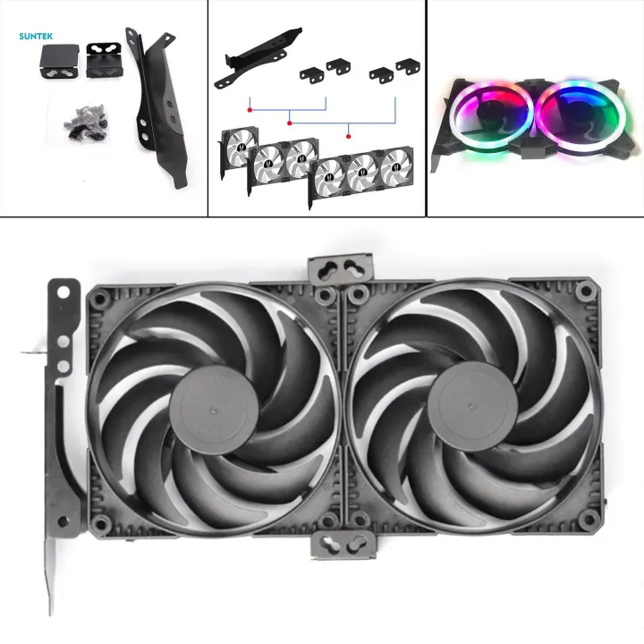 PCI%20Slot%20Graphics%20Card%20Fan%20Bracket%20Twin%20Fan%20Mount%20for%20Computer%20Graphics%20Cards%20Cooling%20Rack%20Black%20-%20Image%206