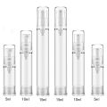5 x 5ML 10ML 15ML Transparent Airless Pump Vacuum Bottle Plastic Travel Bottle 1/3oz 1/2OZ Airless Lotion Pump Container.