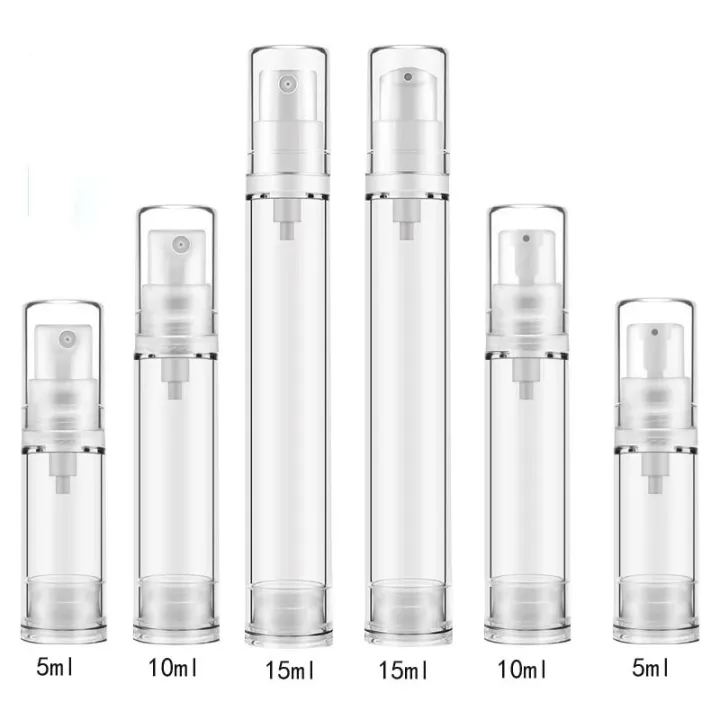 5%20x%205ML%2010ML%2015ML%20Transparent%20Airless%20Pump%20Vacuum%20Bottle%20Plastic%20Travel%20Bottle%201/3oz%201/2OZ%20Airless%20Lotion%20Pump%20Container%20-%20Image%202