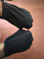 2 Pair Best Quality Knitted Cotton Hand Gloves Color-Black - Gloves. 
