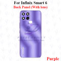 For Infinix Smart 6 Back Panel/Backshell/ Casing +Camera Lens + Side Button  With Logo-All Colors Available. 