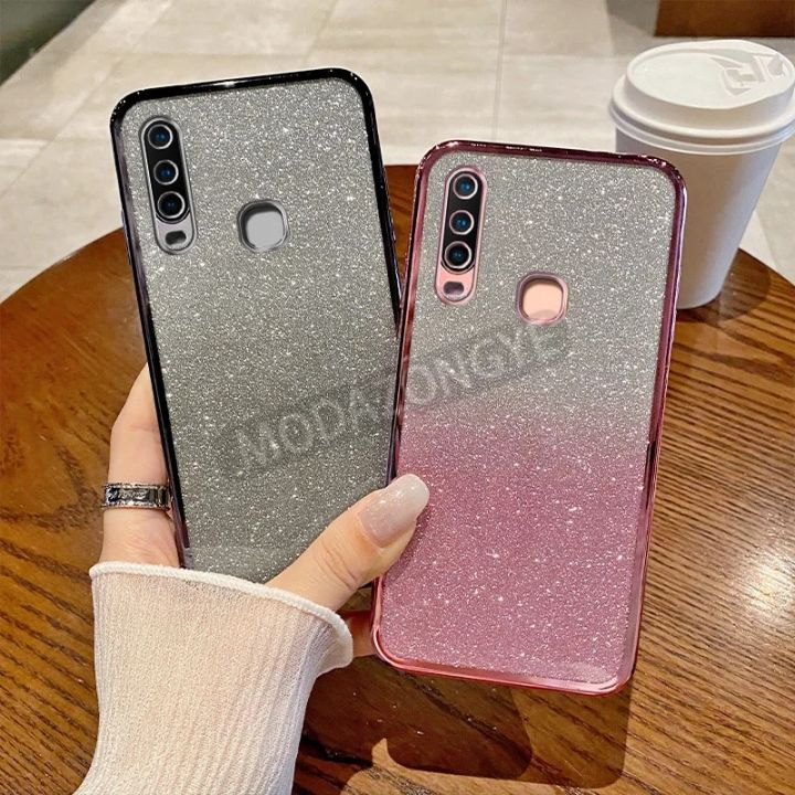 For Vivo Y12 Case Electroplating Soft Glitter TPU Back Cover Y11