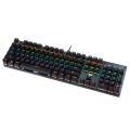 Wired Mechanical Keyboard 26-key Rollover/9 Backlit Modes/Double Shot Keycaps/Multifunctional Combination Keys/Blue Switch Black.