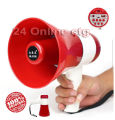 Hand Mike Handheld Lithium 619U Megaphone with USB, TF, Record,Siren.