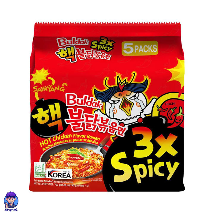 Samyang Buldak Fire Chicken Noodles 3X Spicy (Pack of 5)