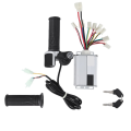 36V 1000W Electric Scooter Brushed Controller Motor+Throttle Twist Grip Kit Spare Parts for Electric Scooter Bicycle E-Bike.