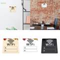 WiFi Sign Sticker Mirror Account Password Notice Board Stickers for Window Office. 