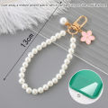 Pearl Bead Flower Bowknot Phone Chain Key Ring Keychain Bag Hanging Rope Pendant Fullhouse.