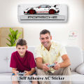 Porsche GT3 AC Sticker Car | Transparent Waterproof Vinyl Air Conditioner Sticker | Split AC Decoration | Free Size Fits 1 Ton 1.5 Ton & 2 Ton AC.