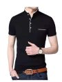 BLACK COLOUR COTTON SHORT SLEEVE T- SHART FOR MEN.. 