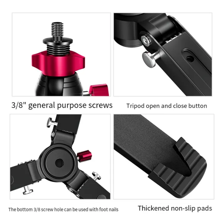 1%20Piece%20Universal%20Mini%20Tripod%20Stand%20Bracket%20Desktop%20Folding%20Stand%20with%203/8%20Inch%20Screw%20Parts%20Accessories%20for%20Phones%20DSLR%20Cameras%20-%20Image%205