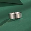 LUTAKU Vintage Anarchy Street Stainless Steel Punk Engraved Symbol Ring For Men Rock Statement Jewelry Gift. 