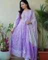 Stitched Lilen Fabrics with Screen Print Work Stylist and Fashionable Three Pis For Women (3pis). 