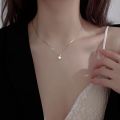 Fashion 925 Sterling Silver Round Zircon Necklace Minimalist Style Charm Choker Pendant Party Gift For Women's Fine Jewelry. 
