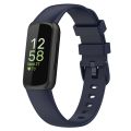 For Fitbit Inspire 3 Solid Color Silicone Watch Band, Size:L.