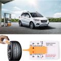 TE Measure Tool Tyre Tread Depth Gauge Tread Depth Meter Tool for Car Wheel white&yellow.