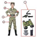 Kids Soldier Costume for Kids Party Army Costume Military Costumes for Boys Jungle Field Set with Compass Whistle. 