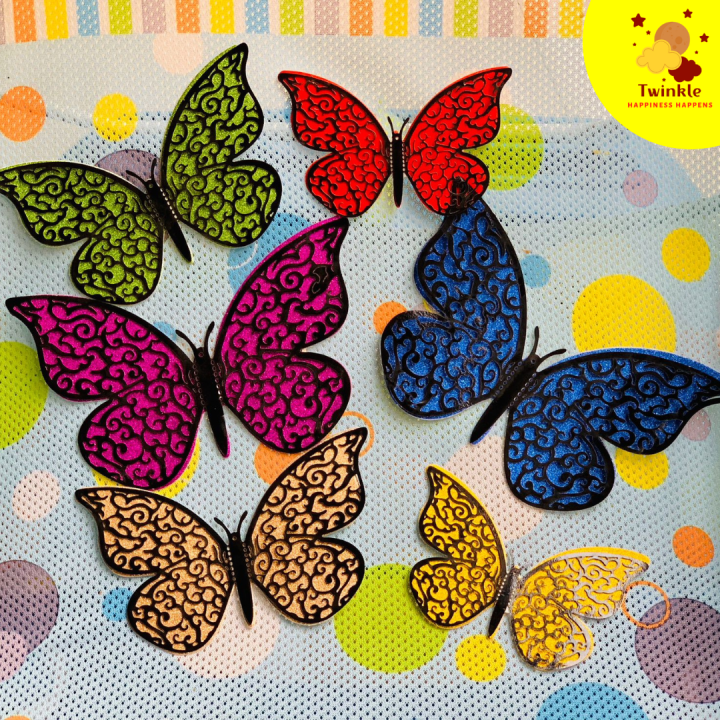 12-Piece%203D%20Butterfly%20Stickers%20for%20Decoration%20-%20Vibrant%20and%20Adhesive%20-%20Image%202