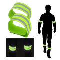 1 Pair Reflective Bands Elastic Armband Wristband Ankle Leg Straps Kids Safety Reflector Outdoor Night Cycling Jogging Running. 