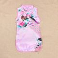 Cheongsam Dress 2Y-8Y Baby Girl Summer Clothes Peacock Sleeveless Slim Traditional Dress Child Girls Clothes Chinese Style Qipao. 